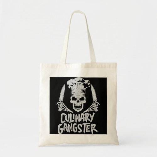 Chef Culinary Gangster Men Women Cook Skull Cookin Tote Bag