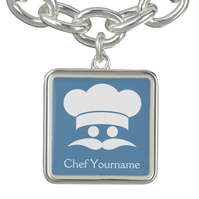 Chef custom color & monogram bracelet / charm (Design)