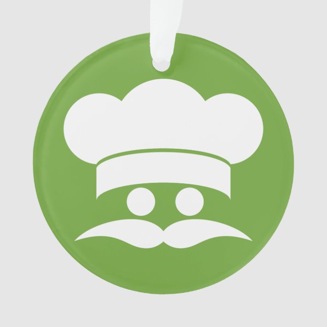Chef custom color ornament (Front)
