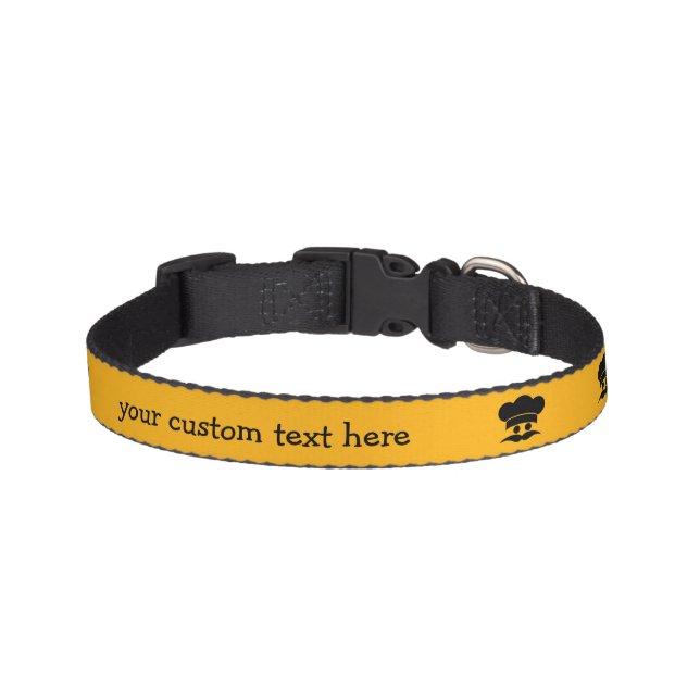 Chef custom color pet collar (Front)