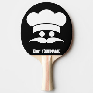 Chef custom colour & text ping pong paddle