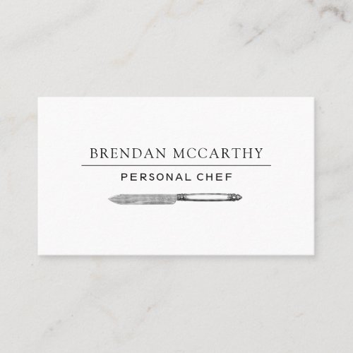 Chef Cutlery Logo Chef Services Business Card
