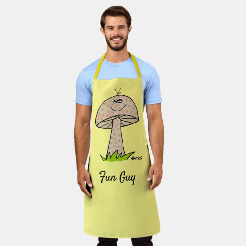 Chef Dad Funny Fun Guy Mushroom Apron