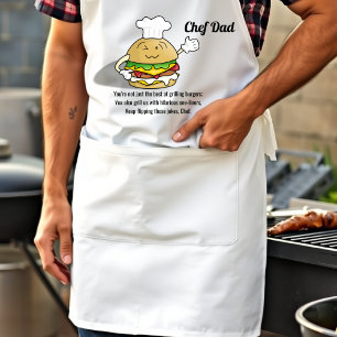 Chef Dad Keep Flipping Those Jokes Fathers Day Adult Apron
