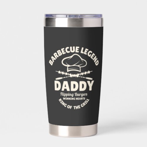 Chef Dad king of the grill personalized custom Insulated Tumbler