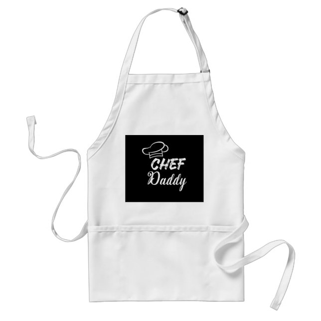 Chef daddy | Cook gift | Food Lovers Present Adult Apron (Front)