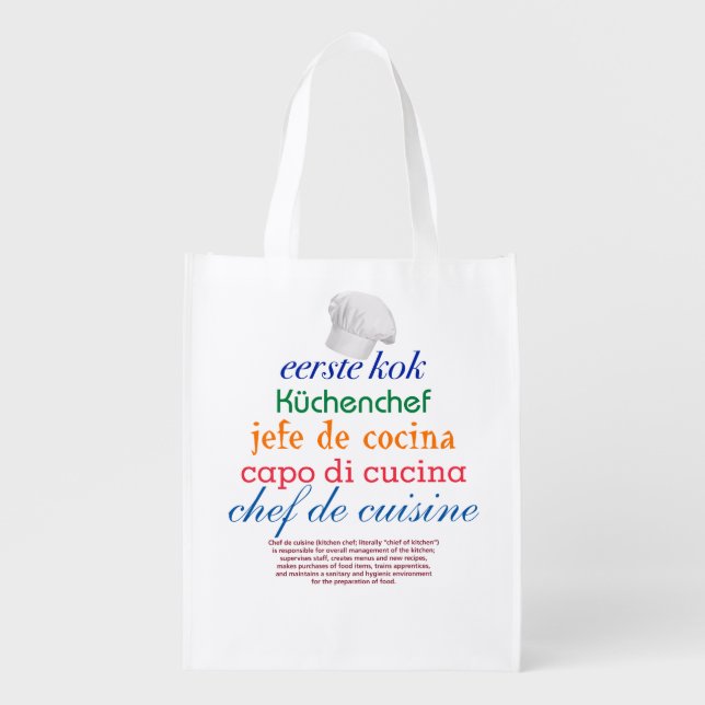 chef de cuisine grocery bag (Front)