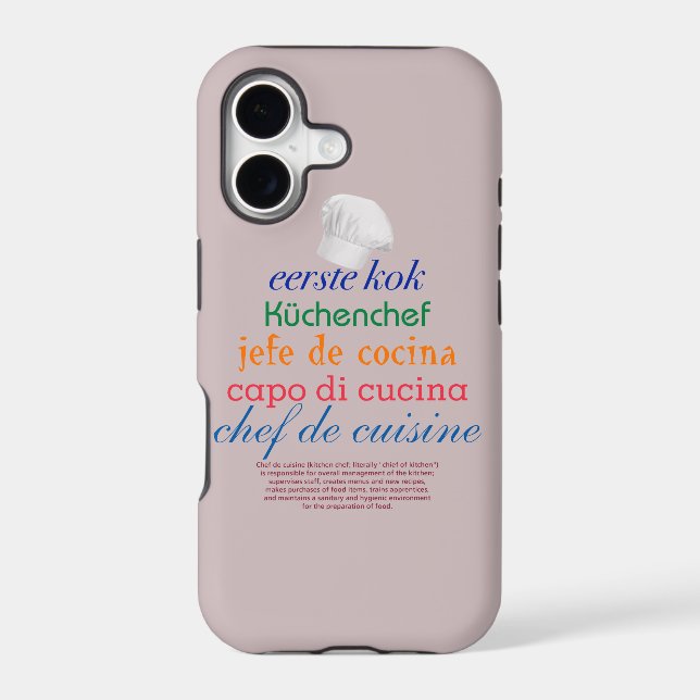 chef de cuisine iphone case (Back)