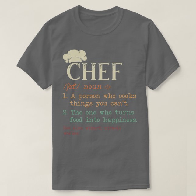 Chef definition distressed cook T-Shirt (Design Front)