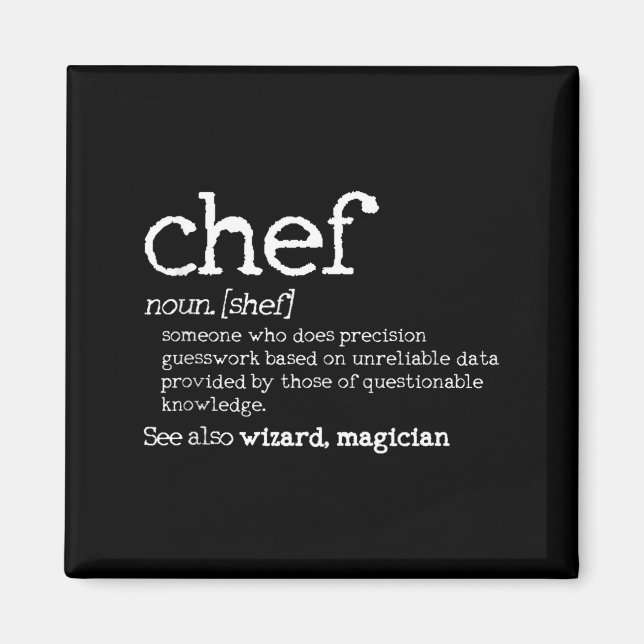 Chef Definition - Funny Dictionary Cooking Gift Ta Magnet (Front)