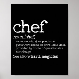 Chef Definition - Funny Dictionary Cooking Gift Ta Poster