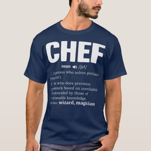 Chef Definition Sous Chef Dictionary Cook Noun Coo T_Shirt