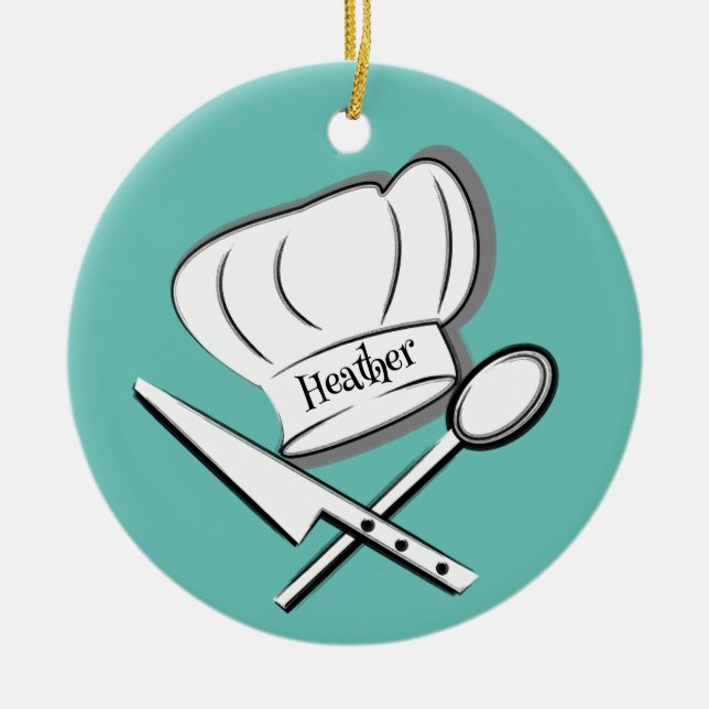  Chef Design Ceramic Ornament (Front)