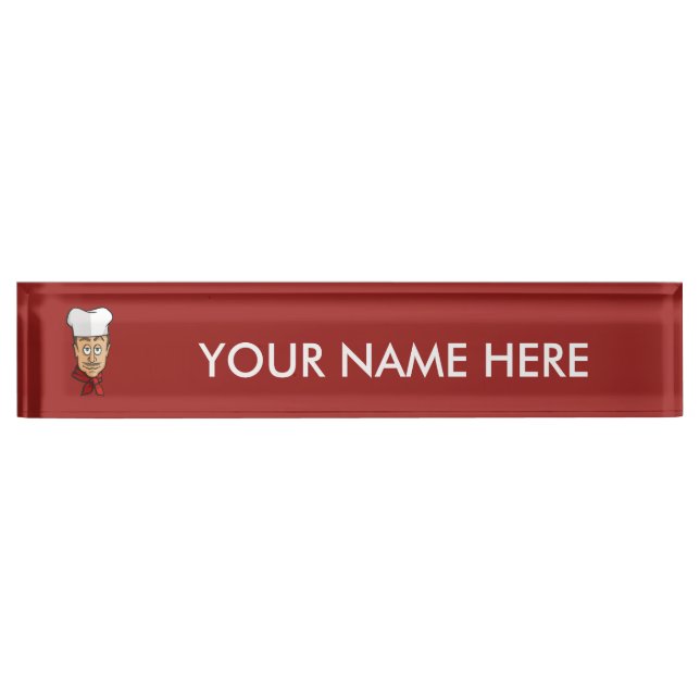 Chef Desk Name Plate (Front)