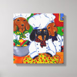 Chef Doxies Canvas Print at Zazzle