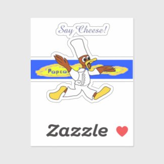 Chef Ducky Kazoo Say Cheese Camera Smiles Sticker