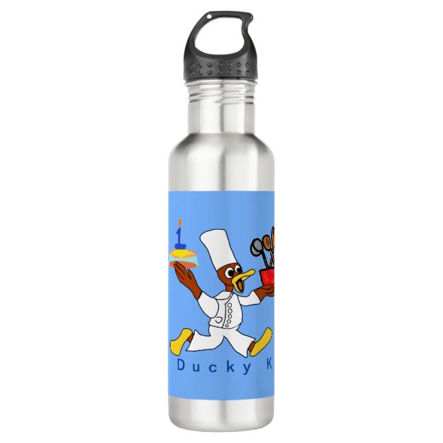 Chef Ducky Kazoo Water Bottle (Front)