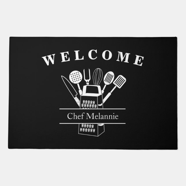 Chef Elegant Welcome Doormat (Front)