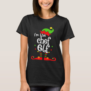 Chef Elf Christmas Costume Mom Dad Xmas T-Shirt