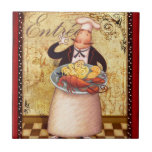 Chef Entrée Ceramic Tile<br><div class="desc">© 2013 VIV EISNER| PRODUCED UNDER LICENSE FROM ARTIST,  PUBLISHED AND DISTRIBUTED BY JADEI GRAPHICS,  ALL RIGHTS RESERVED ©2032</div>