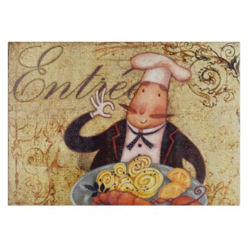 Chef Entrée Cutting Board by AuraEditions at Zazzle
