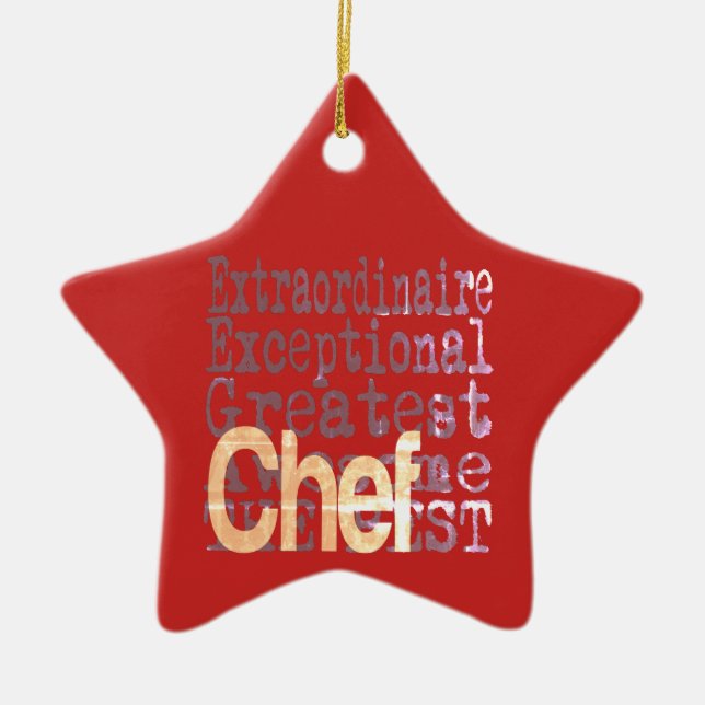 Chef Extraordinaire Ceramic Ornament (Front)