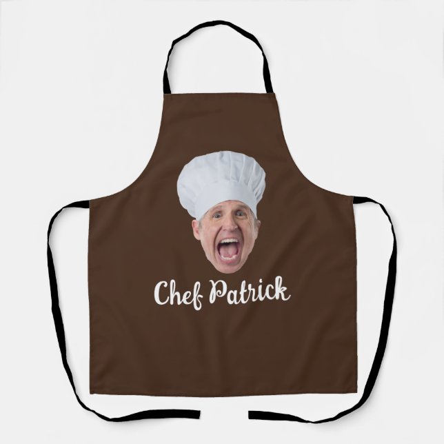 Chef Face Personalized Gift Apron (Front)