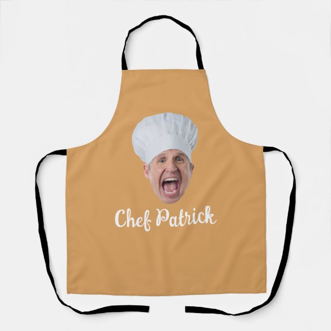 Chef Face Personalized Gift Apron (Front)