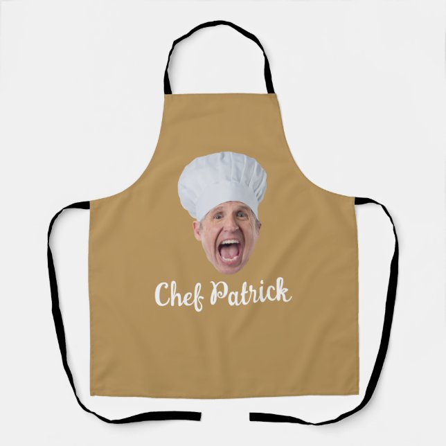Chef Face Personalized Gift Apron (Front)