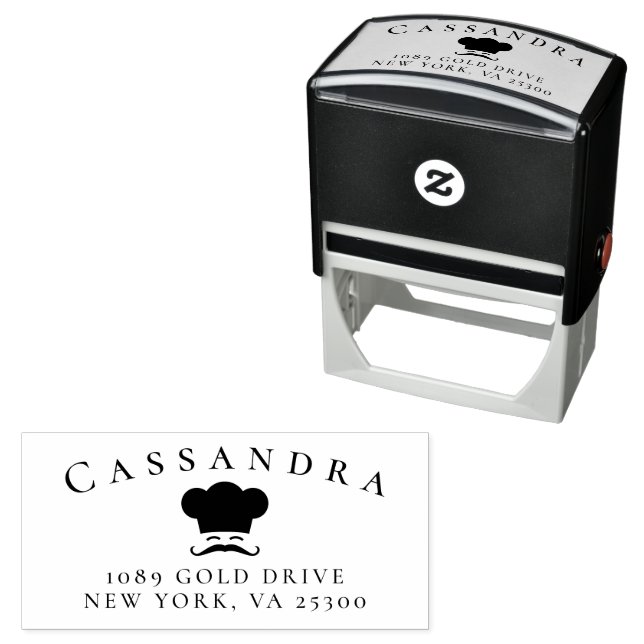 chef Family Name Return Address Self-inking Stamp (In Situ)