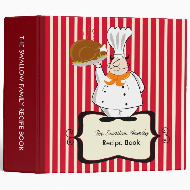 Chef Family Recipe Binder Book 2-inch Custom (Front/Spine)