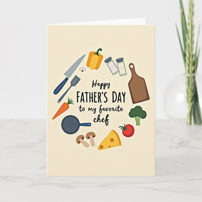 Chef Fathers Day Wreath Card (Front)