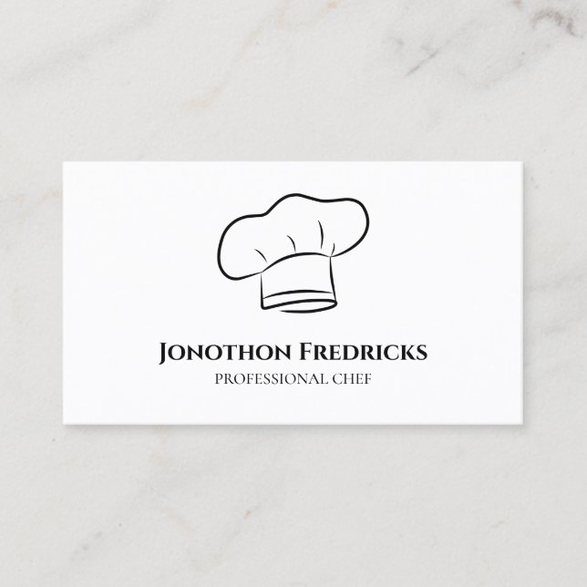 Chef Food Catering Service Professional Business Card (Front)