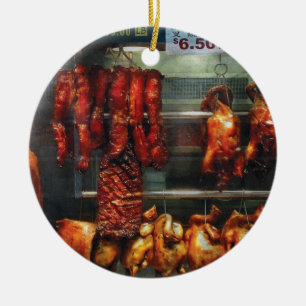 Chef - Food - Meat - Roast meat for sale Ceramic Ornament