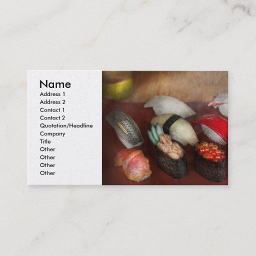 Customizable Chef - Food - Oh, I had sushi last night Business Card