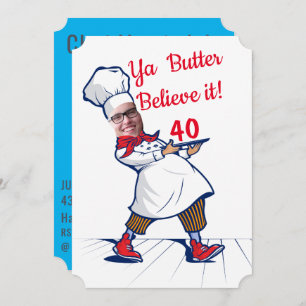 Chef 🎉 Funny Cook  40th birthday  Invitation