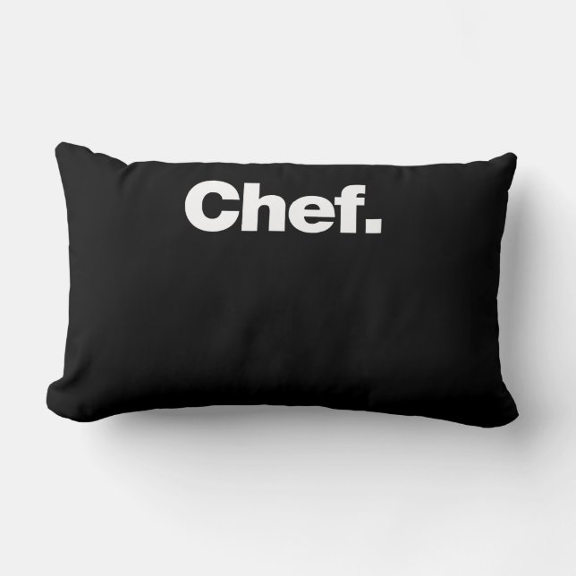 Chef | Funny Quotes About Cooking Gift Lumbar Pillow (Front)