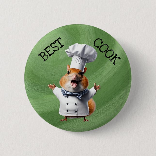 Chef Gift for Home Cooks, Birthday or Christmas Button (Front)