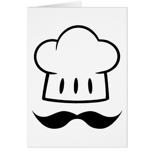Chef Gift Mustache for Dad Cook Man Fun Moustache Cards (Front)