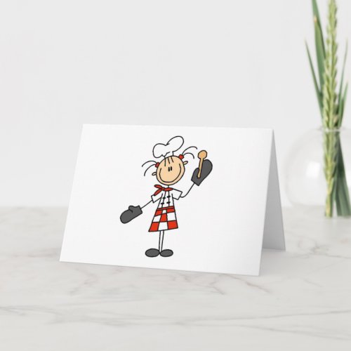 Chef Girl with Wooden Spoon Cards