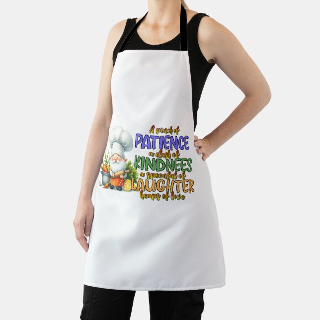 Chef Gnome's Happiness Kitchen Recipe  Apron (Insitu)