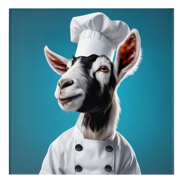 Chef Goat Acrylic Print (Front)