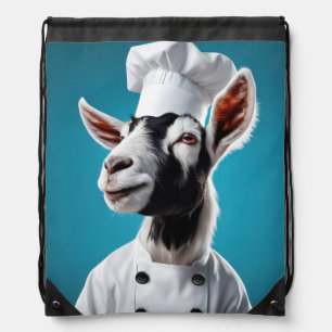Chef Goat Drawstring Bag