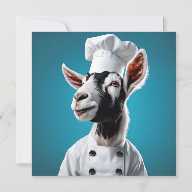 Chef Goat Holiday Card (Front)