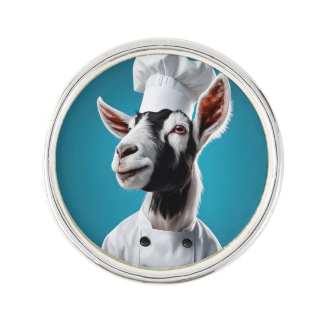 Chef Goat Lapel Pin (Front)