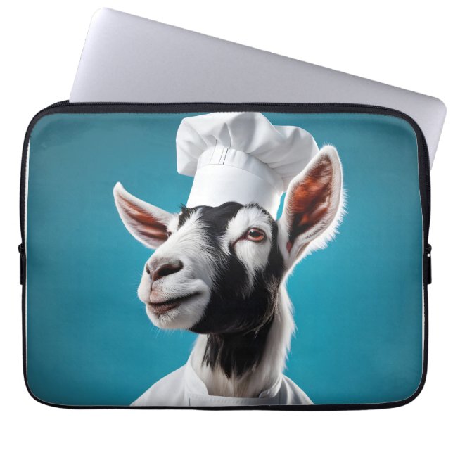 Chef Goat Laptop Sleeve (Front)