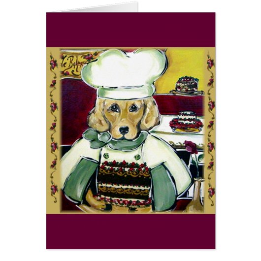 Chef Golden Retriever Cards (Front)