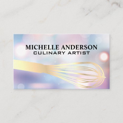 Chef Golden Whisk | Baker | Cooking Business Card
