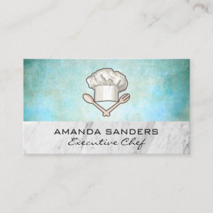 Chef Hat and Kitchen Tools   Culinary Business Card