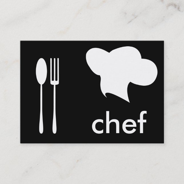 Chef hat business card (Front)